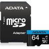 microSDXC карта ADATA Premier 64GB UHS-I A1 V10 + SD адаптер