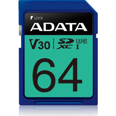 SDXC карта ADATA Premier Pro V30S UHS-I U3 64GB