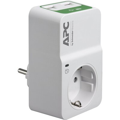 APC Essential SurgeArrest 1 Outlet 230V, 2 Port USB Charger, Germany - PM1WU2-GR