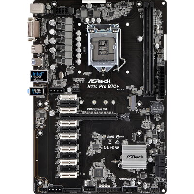 Дънна платка ASRock H110 Pro BTC+