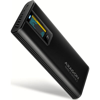 AXAGON EEM2-SD2B - USB-C 10Gbps - M.2 NVMe & SATA SSD DISPLAY box AXAGON EEM2-SD2B - USB-C 10Gbps - M.2 NVMe & SATA SSD DISPLAY box