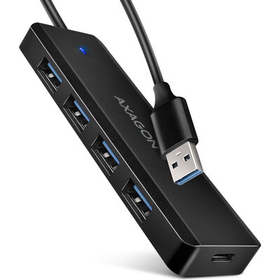 AXAGON HUE-C1A 4x USB3.2 Gen 1 Travel hub