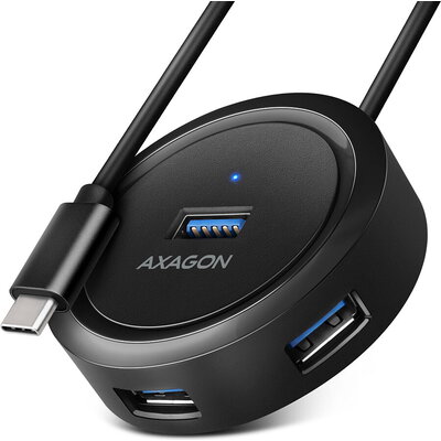 AXAGON HUE-P1C SUPERSPEED USB-C ROUND HUB