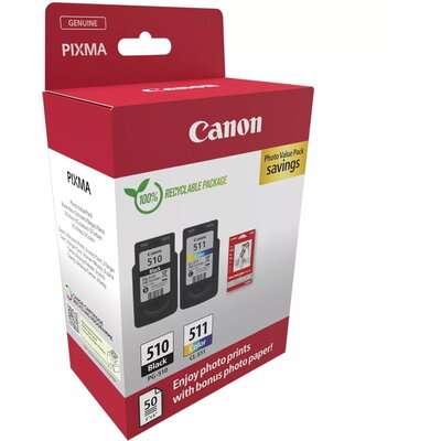 Мастилна касета Canon PG-510 BK / CL-511 Multi PVP pack