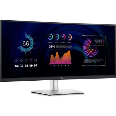 Монитор Dell P3424WE Curved USB-C Hub Monitor LED, 34", WQHD 3440x1440, 21:9, 3800R, IPS