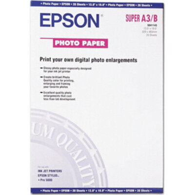 Фотохартия Epson S041143 Glossy Photo Paper A3 (13" x 19") - 20 листа