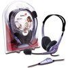 Слушалки с микрофон Genius HS-04S, Лилав цвят