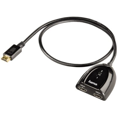 Превключвател HDMI 2x1/ вх/изх HAMA 42553, Черен