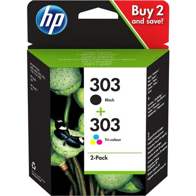 HP 303 2-pack Black/Tri-color Original Ink Cartridge
