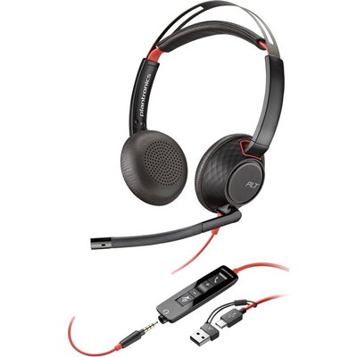 Слушалки HP Poly Blackwire 5220 Stereo USB-C Headset