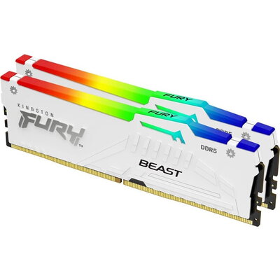 KINGSTON 64GB 6000MT/s DDR5 CL30 DIMM Kit of 2 FURY Beast White RGB EXPO KINGSTON 64GB 6000MT/s DDR5 CL30 DIMM Kit of 2 FURY Beast White RGB EXPO