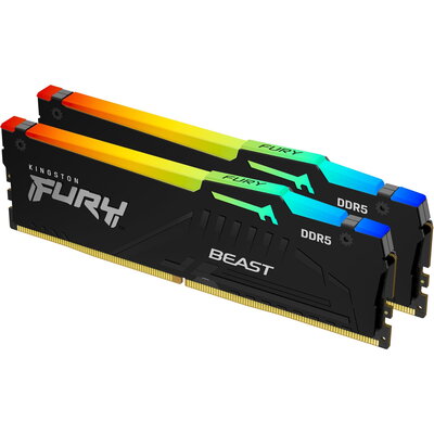 Kingston 32GB 6400MT/s DDR5 CL32 DIMM (Kit of 2) FURY Beast RGB EXPO