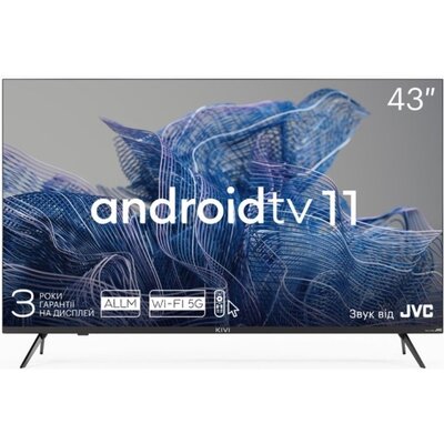 KIVI 43', UHD, Android TV 11, Black