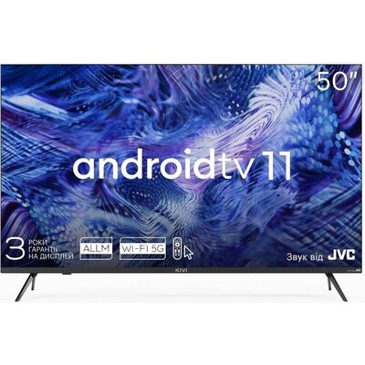 KIVI 50', UHD, Android TV 11, Black