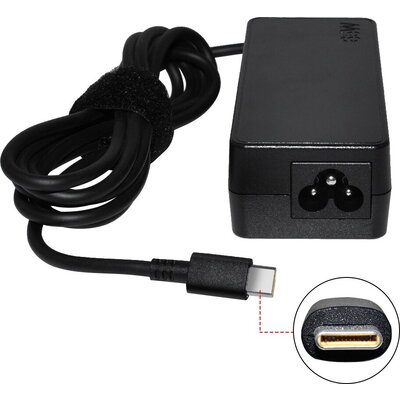 Зарядно Lenovo 65W USB Type-C, IEC C5