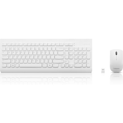 LENOVO 510 Wireless Combo Keyboard & Mouse - US English, White