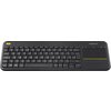 Безжична клавиатура Logitech Wireless Touch Keyboard K400 Plus, черна