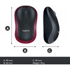 Безжична мишка Logitech M185 Red