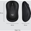 Безжична мишка Logitech M220 SILENT Charcoal