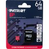 Карта памет Patriot EP MicroSDXC V30 A1 64GB + SD адаптер