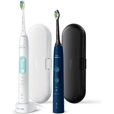 PHILIPS 2pcs Electric toothbrush Sonicare 2pcs travel cases blue white