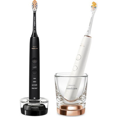 PHILIPS Sonicare DiamondClean 9000 Електрическа звукова четка за зъби, бяла + черна