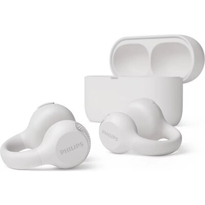 Philips TAQ2000WT - Напълно безжични слушалки за открито ухо, бели