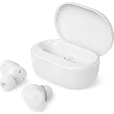 Philips TAT1300WT - Безжични слушалки за поставяне в ухото с микрофон, бели