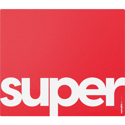 Професионален стъклен геймърски пад Superglide Pad v2 XL Red - 490 x 420 mm