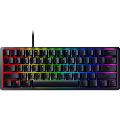Razer Huntsman Mini (Analog Switch), Gaming Keyboard, US Layout, Wired - Detachable Type-C, Doubleshot PBT Keycaps, Aluminum con