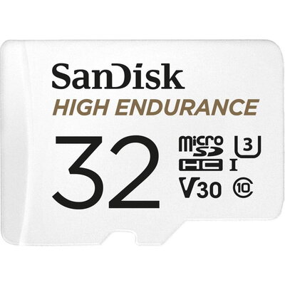 Карта памет SanDisk microSDXC High Endurance 32GB V30 + SD Адаптер