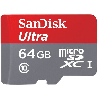 Micro SD карта SanDisk Ultra 64 GB + SD адаптер