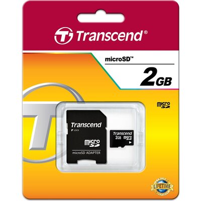 Transcend microSD 2GB + SD адаптер