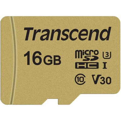 Transcend microSDHC 500S 16 GB UHS-I U3 V30