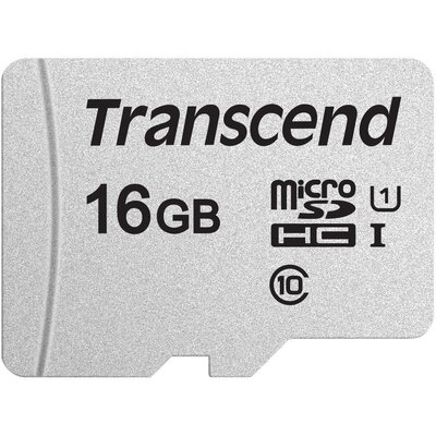 microSDHC карта Transcend 300S 16GB U1 с SD адаптер