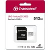 microSDXC карта Transcend 300S 512GB U3, V30, A1 с SD адаптер