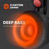 CANYON Gaming headset 3.5mm jack plus USB connector for LED backlight, adjustable microphone and volume control, with 2in1 3.5mm