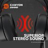 CANYON Gaming headset 3.5mm jack plus USB connector for LED backlight, adjustable microphone and volume control, with 2in1 3.5mm