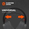 CANYON Gaming headset 3.5mm jack plus USB connector for LED backlight, adjustable microphone and volume control, with 2in1 3.5mm