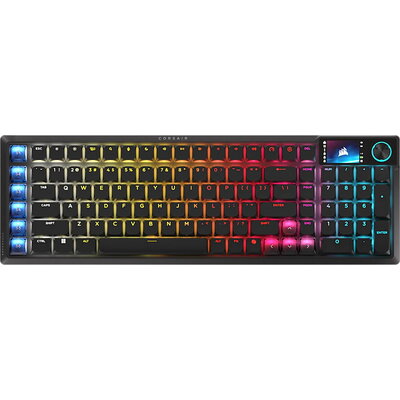 CORSAIR Vanguard Air 99 Wireless Low Profile Optical-Mechanical Gaming Keyboard, Backlit RGB LED, CORSAIR LP OPX, Black, PBT DS