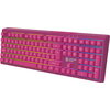 Canyon 105keys gaming keyboard,with 2.4G+ Bluetooth mode, battery 2000mAh, RGB backlight 3 types and 7 colors, size:407*119*19mm