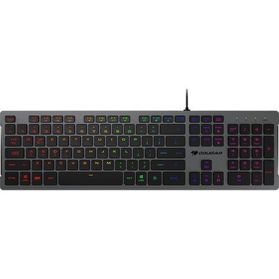 COUGAR Vantar S, Gaming Keyboard, Flat Caps With Scissor-Switch, 19-Key Rollover, Eight Backlight Effects, Anti-Ghosting Technol