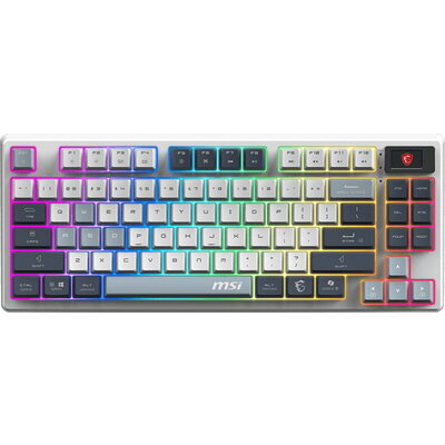 MSI FORGE GK600 TKL WIRELESS SKY - Hot-Swappable Mechanical Switches, PBT Keycaps, Sound-Dampening Foam and Gaskets, Integrated 