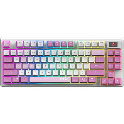 MSI FORGE GK600 TKL WIRELESS VIOLET - Hot-Swappable Mechanical Switches, PBT Keycaps, Sound-Dampening Foam and Gaskets, Integrat MSI FORGE GK600 TKL WIRELESS VIOLET - Hot-Swappable Mechanical Switches, PBT Keycaps, Sound-Dampening Foam and Gaskets, Integrat