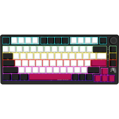 LORGAR KBP7075W, Wireless 75% Mechanical Gaming Keyboard Pro, Black/red, EN layout