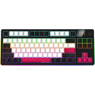 LORGAR KBP70TKLW, Wireless TKL Mechanical Gaming Keyboard Pro, Black/red, EN layout