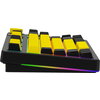 LORGAR KBP70TKLW, Wireless TKL Mechanical Gaming Keyboard Pro, Black/yellow, EN layout