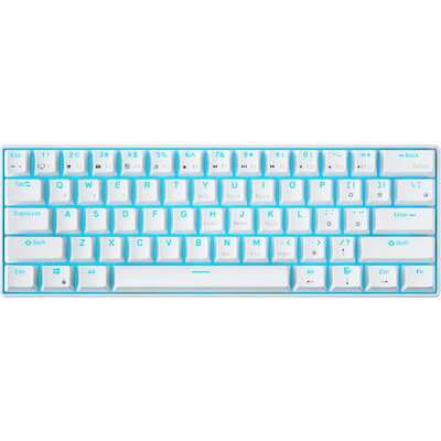 ROYAL KLUDGE RK61 White Gaming Keyboard Red switch
