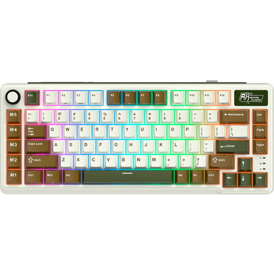 ROYAL KLUDGE RK L75 Palm Green Gaming Keyboard Cream switch