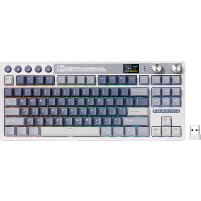 ROYAL KLUDGE RK M87 Ocean Blue Gaming Keyboard Cream switch